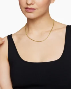 Box Chain Necklace 18k Yellow Gold, 2.7mm