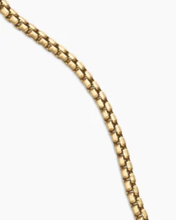 Box Chain Necklace 18k Yellow Gold, 2.7mm