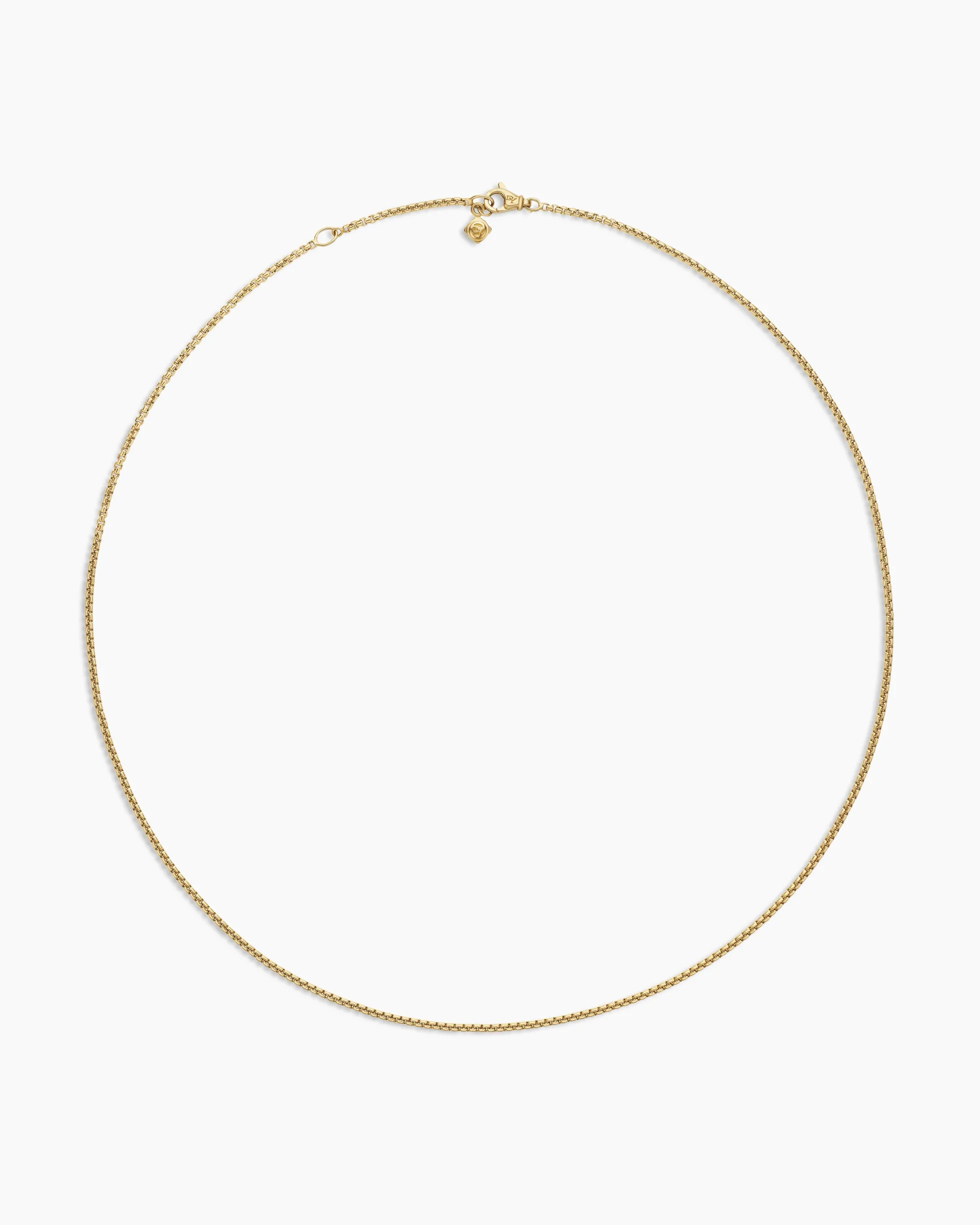 Box Chain Necklace 18K Yellow Gold, 1.7mm