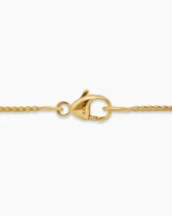 Box Chain Necklace 18K Yellow Gold, 1mm