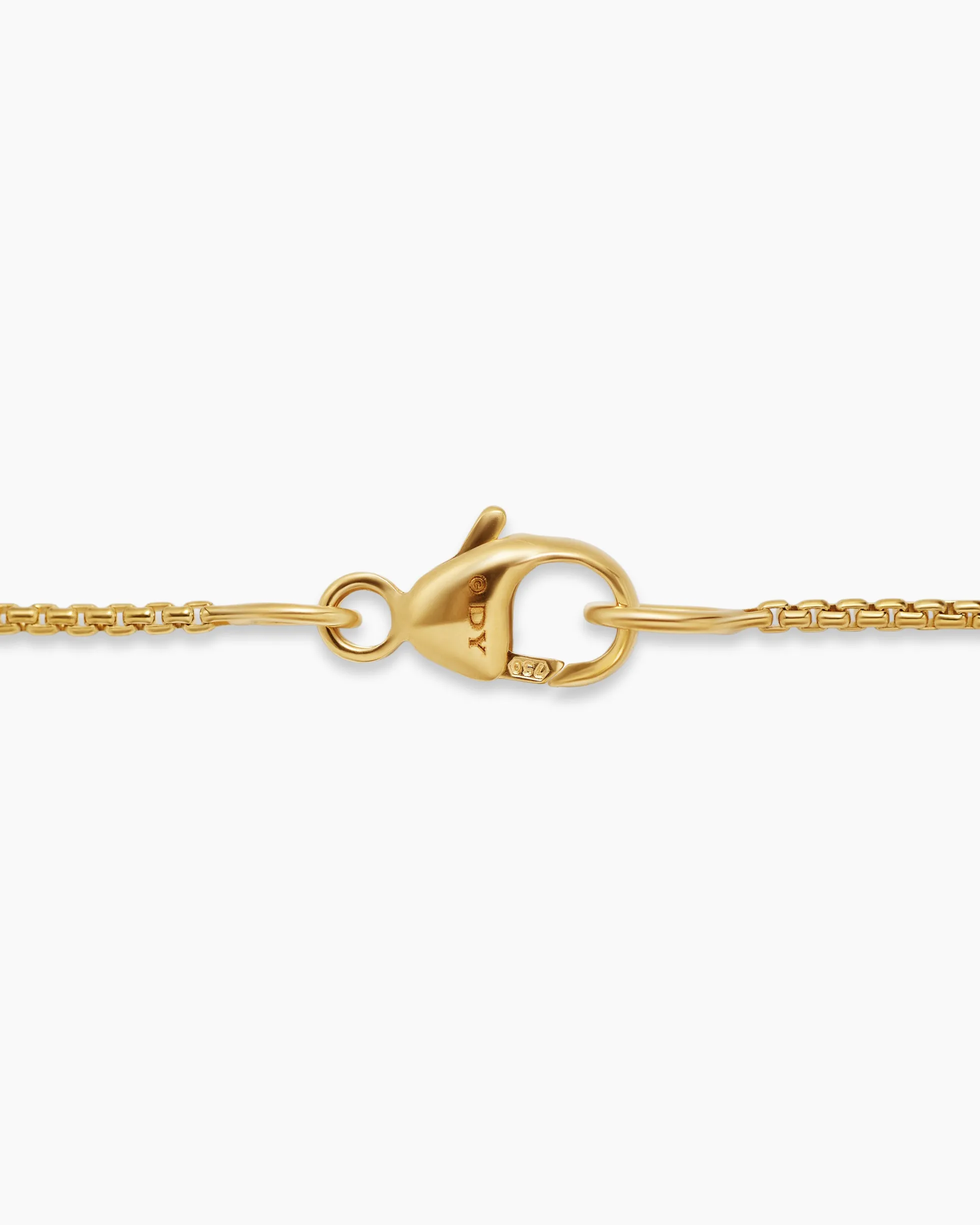 Box Chain Necklace 18K Yellow Gold, 1mm