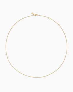 Box Chain Necklace 18K Yellow Gold, 1.25mm
