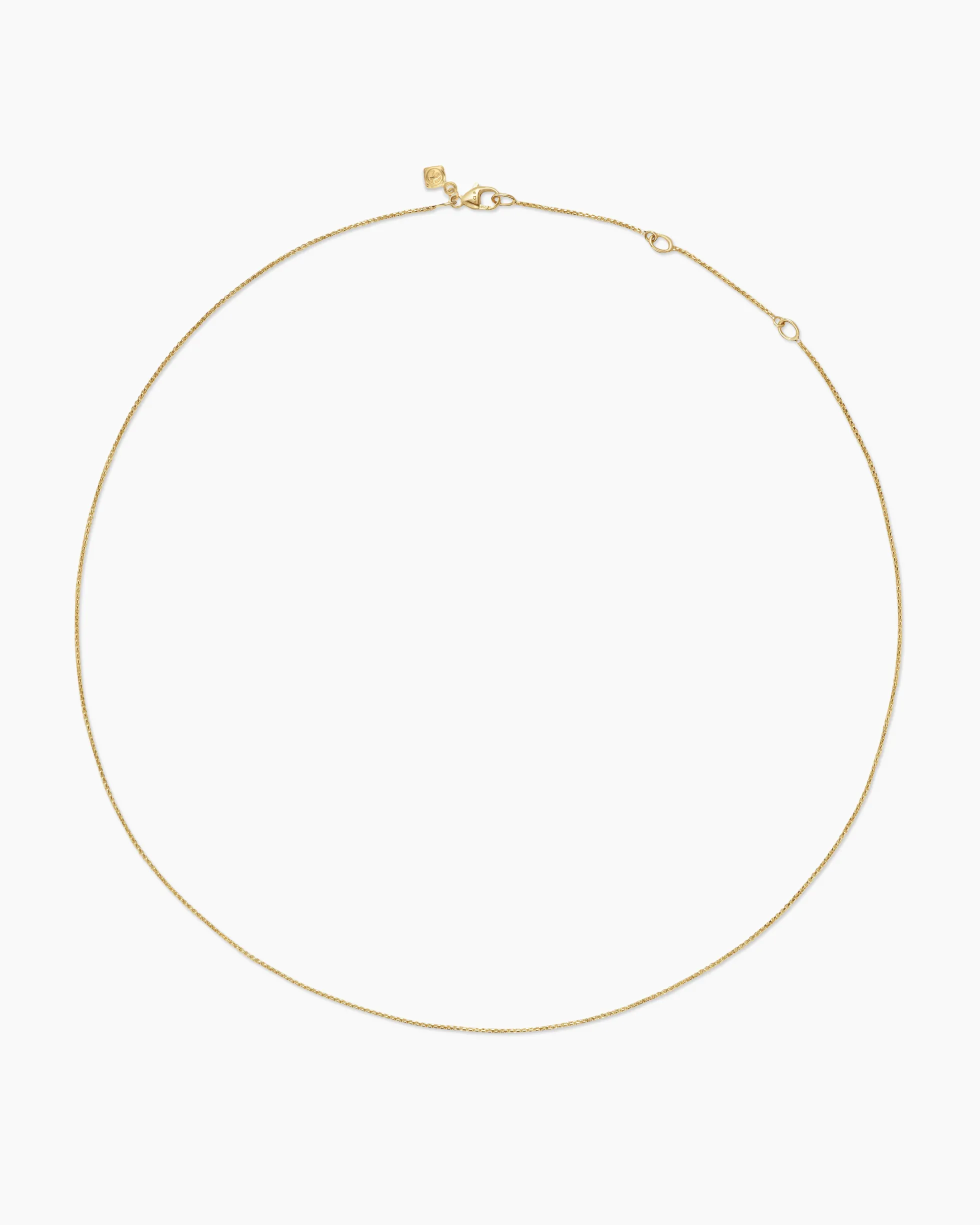 Box Chain Necklace 18K Yellow Gold, 1.25mm