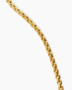 Box Chain Necklace 18K Yellow Gold, 1.25mm
