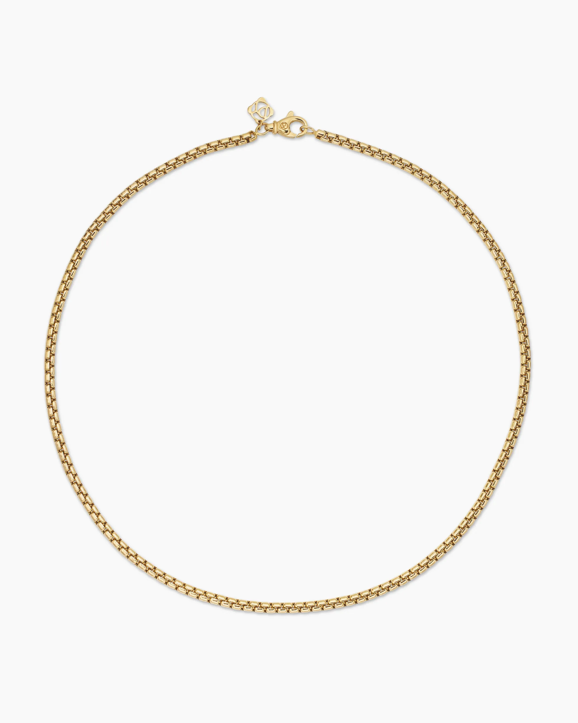 Box Chain Necklace 18K Yellow Gold, 3.6mm