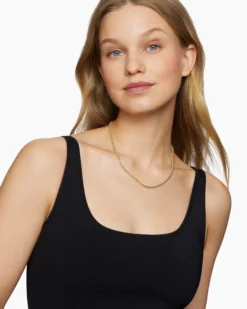 Box Chain Necklace 18K Yellow Gold, 3.6mm