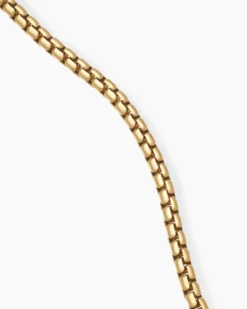 Box Chain Necklace 18K Yellow Gold, 3.6mm