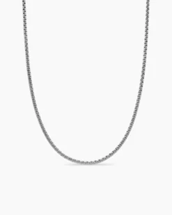Box Chain Necklace Platinum, 2.7mm