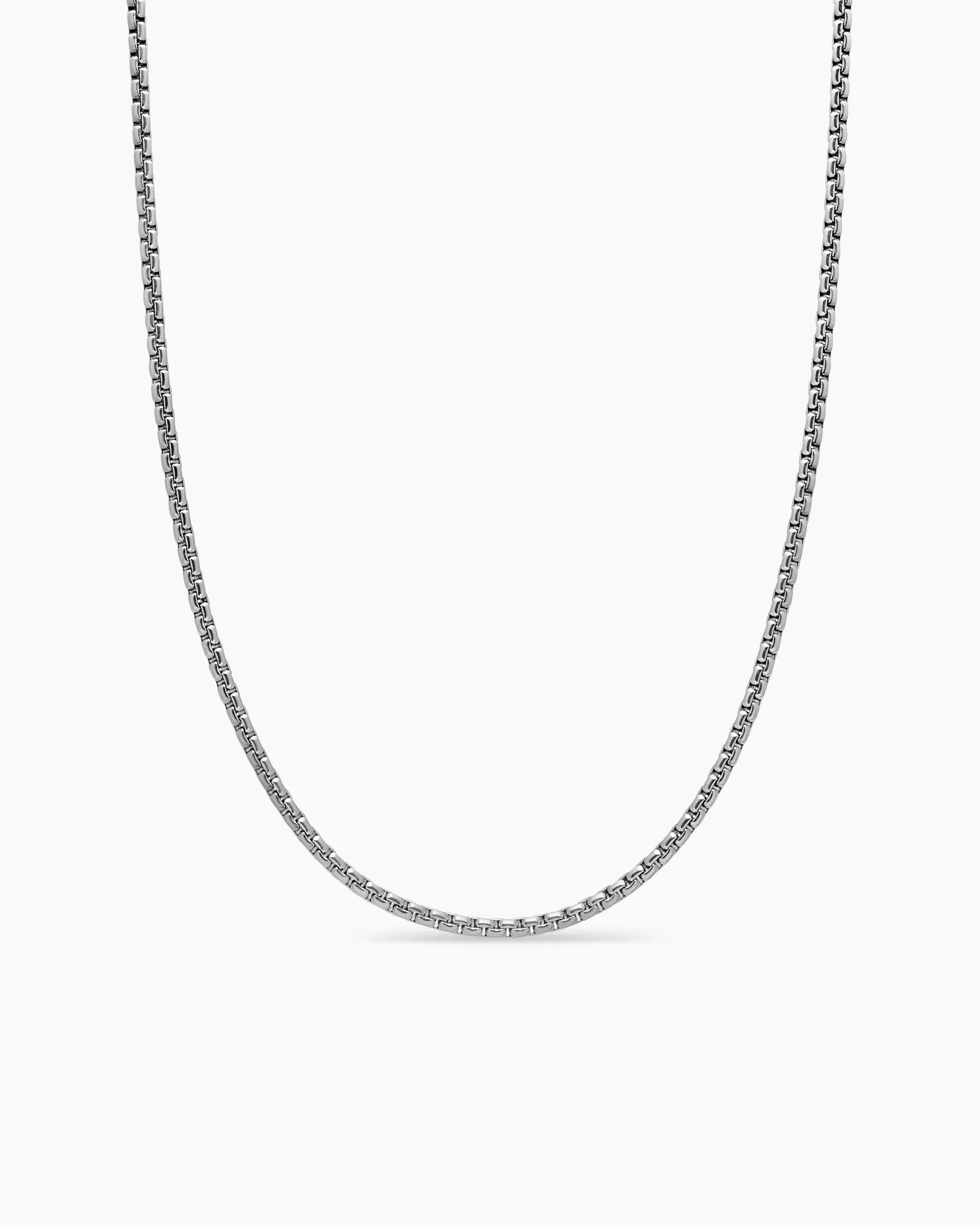 Box Chain Necklace Platinum, 2.7mm
