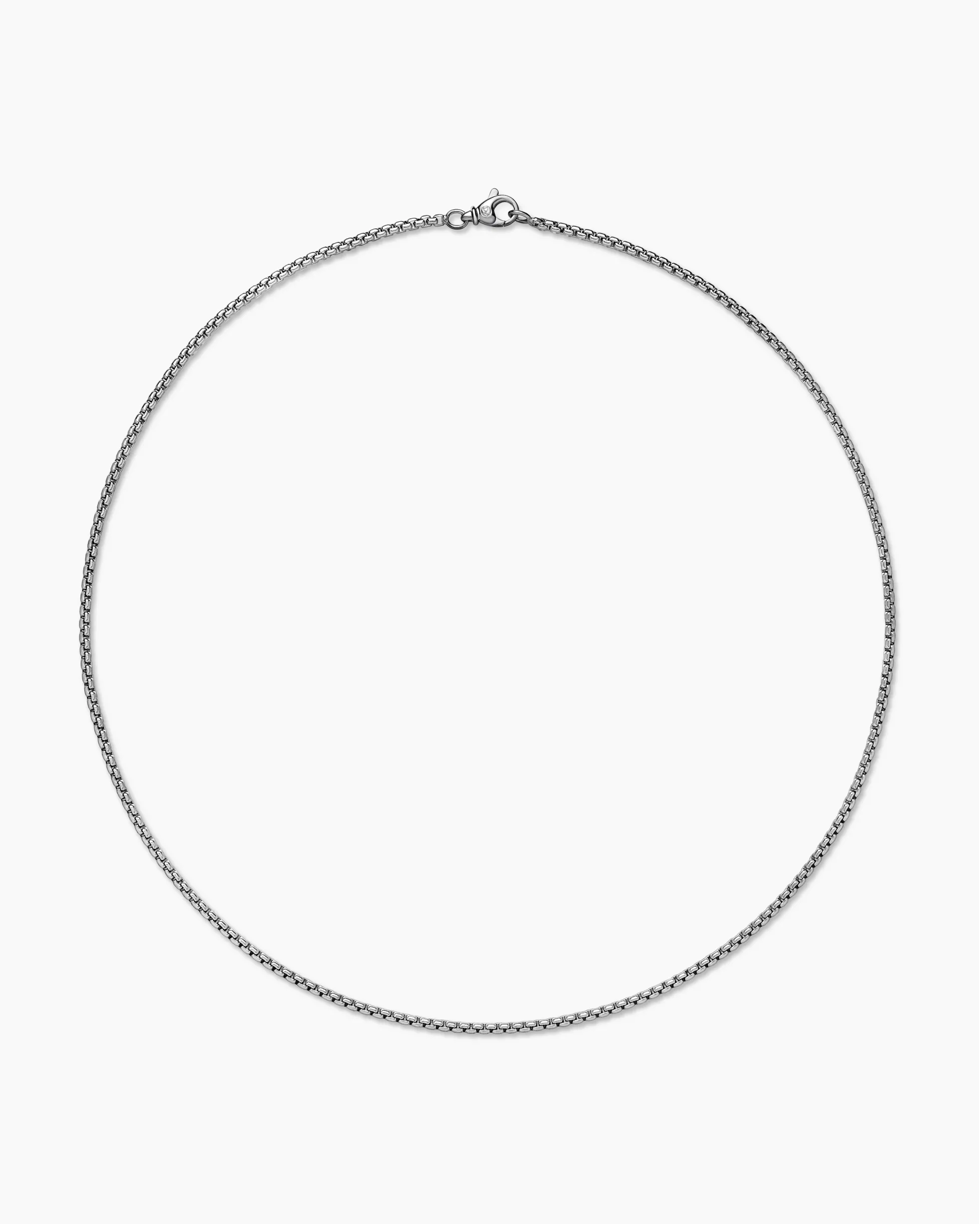 Box Chain Necklace Platinum, 2.7mm