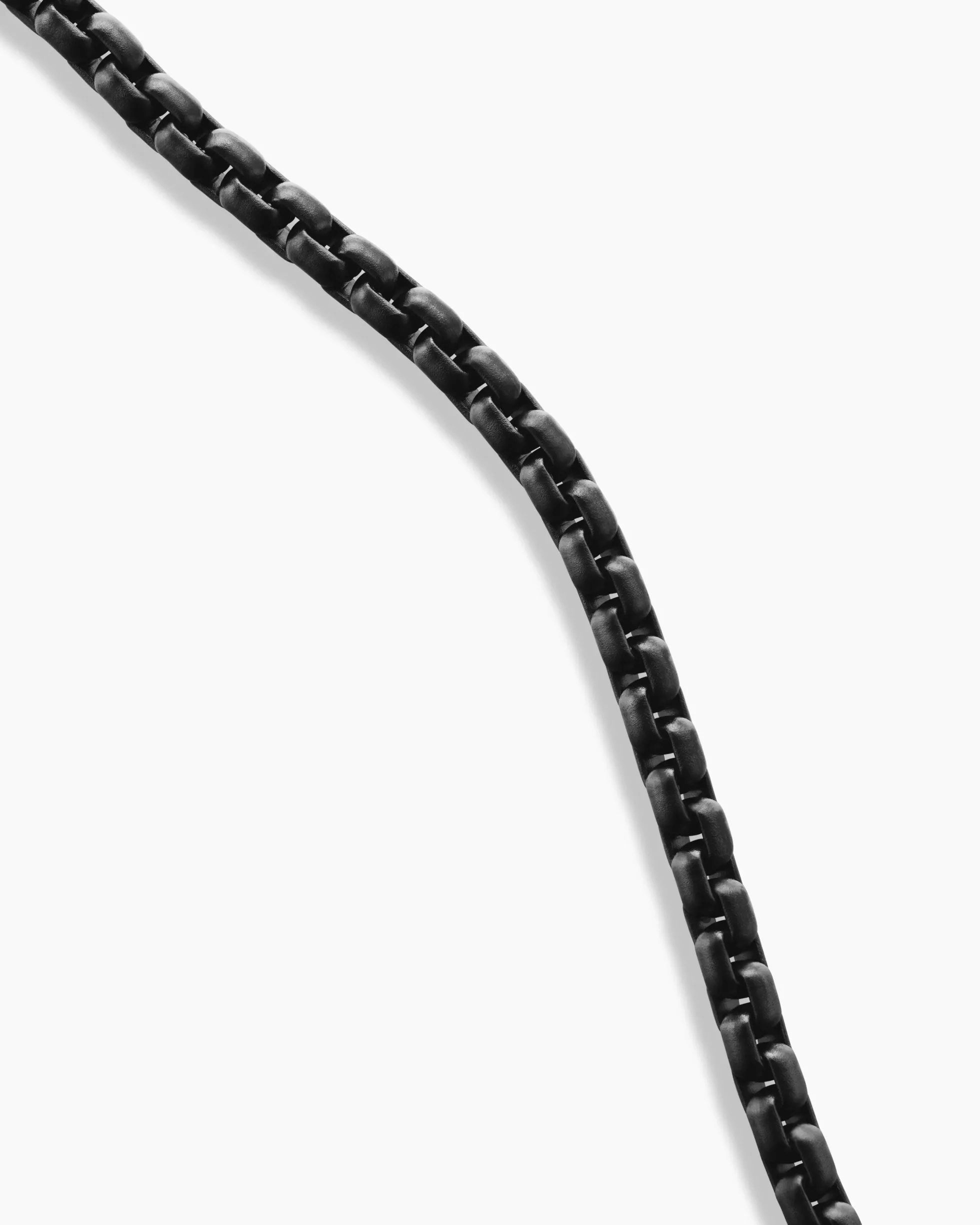 Box Chain Necklace Stainless Steel with Black PVD Coating, 2.7mm