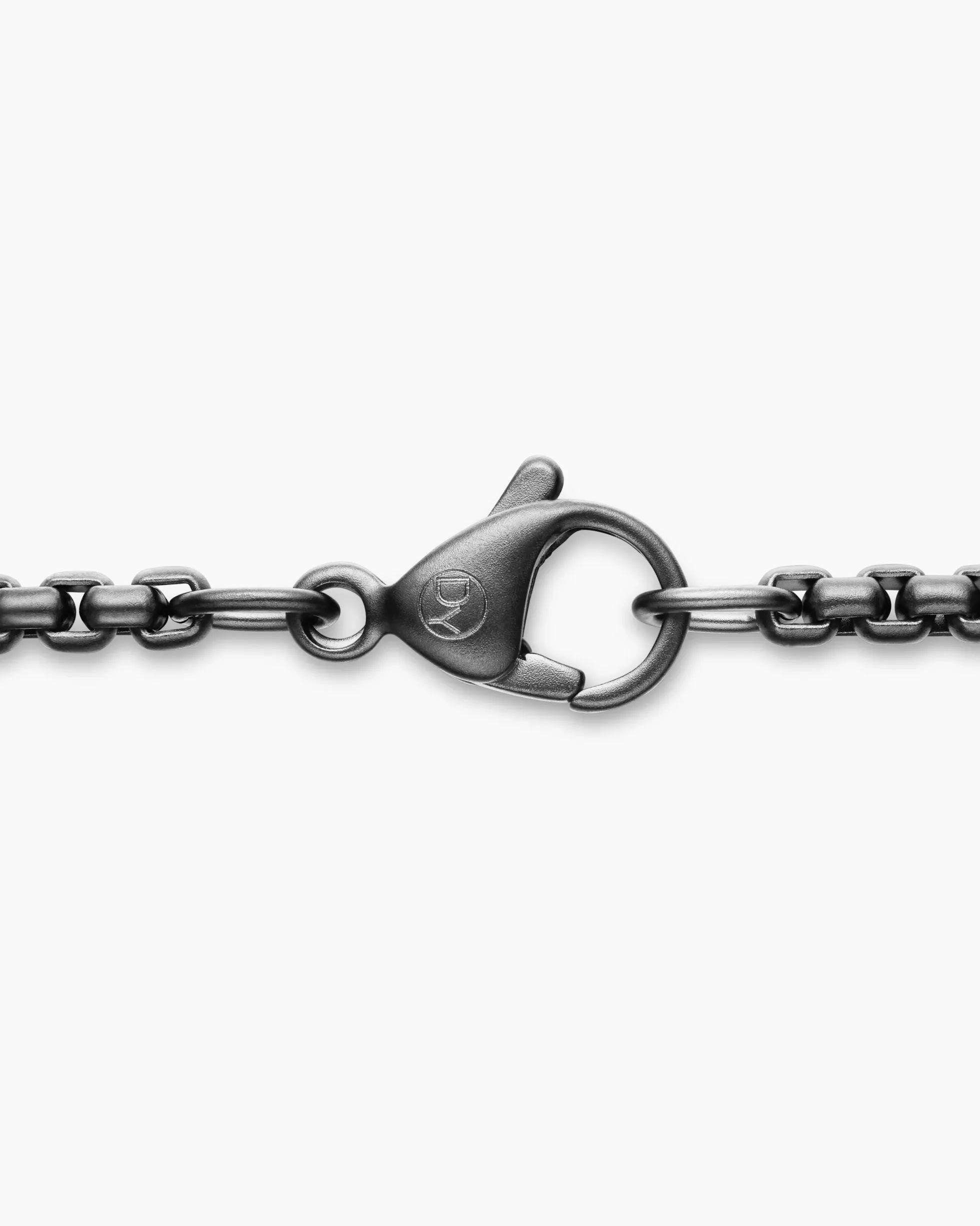 Box Chain Necklace Stainless Steel with Black PVD Coating, 2.7mm