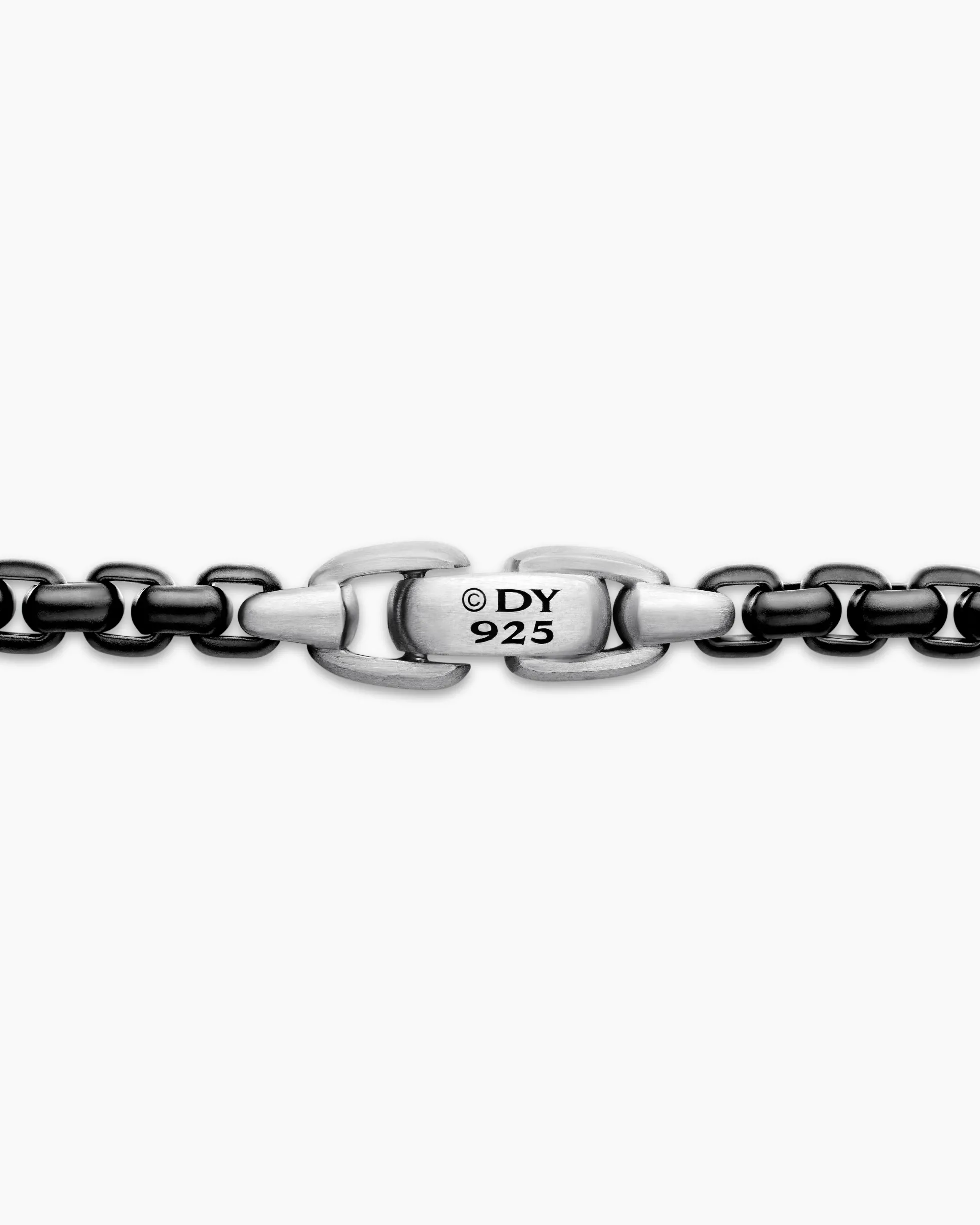 Box Chain Necklace Stainless Steel and Sterling Silver, 5mm