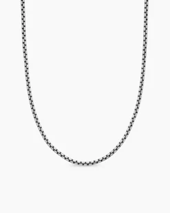 Box Chain Necklace Sterling Silver, 2.7mm
