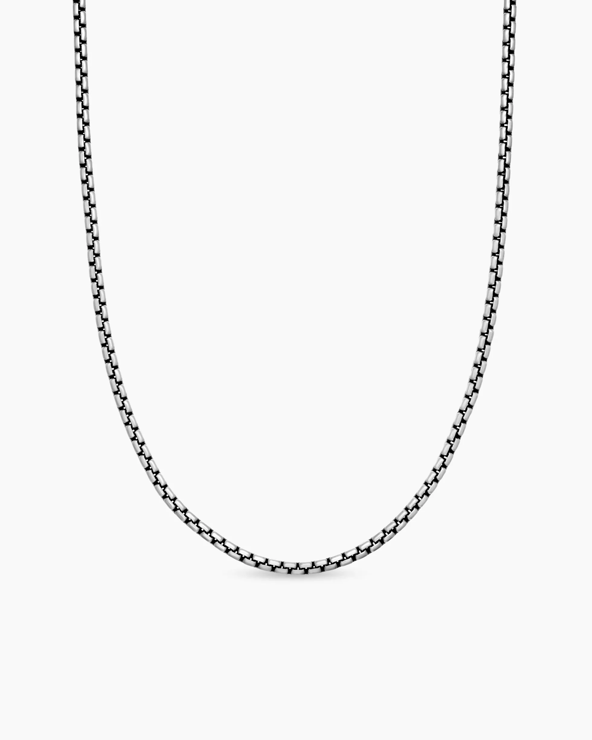 Box Chain Necklace Sterling Silver, 2.7mm