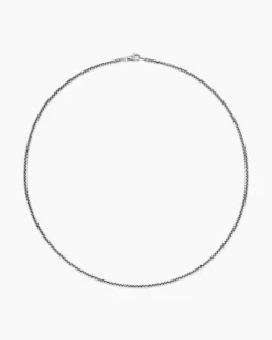 Box Chain Necklace Sterling Silver, 2.7mm