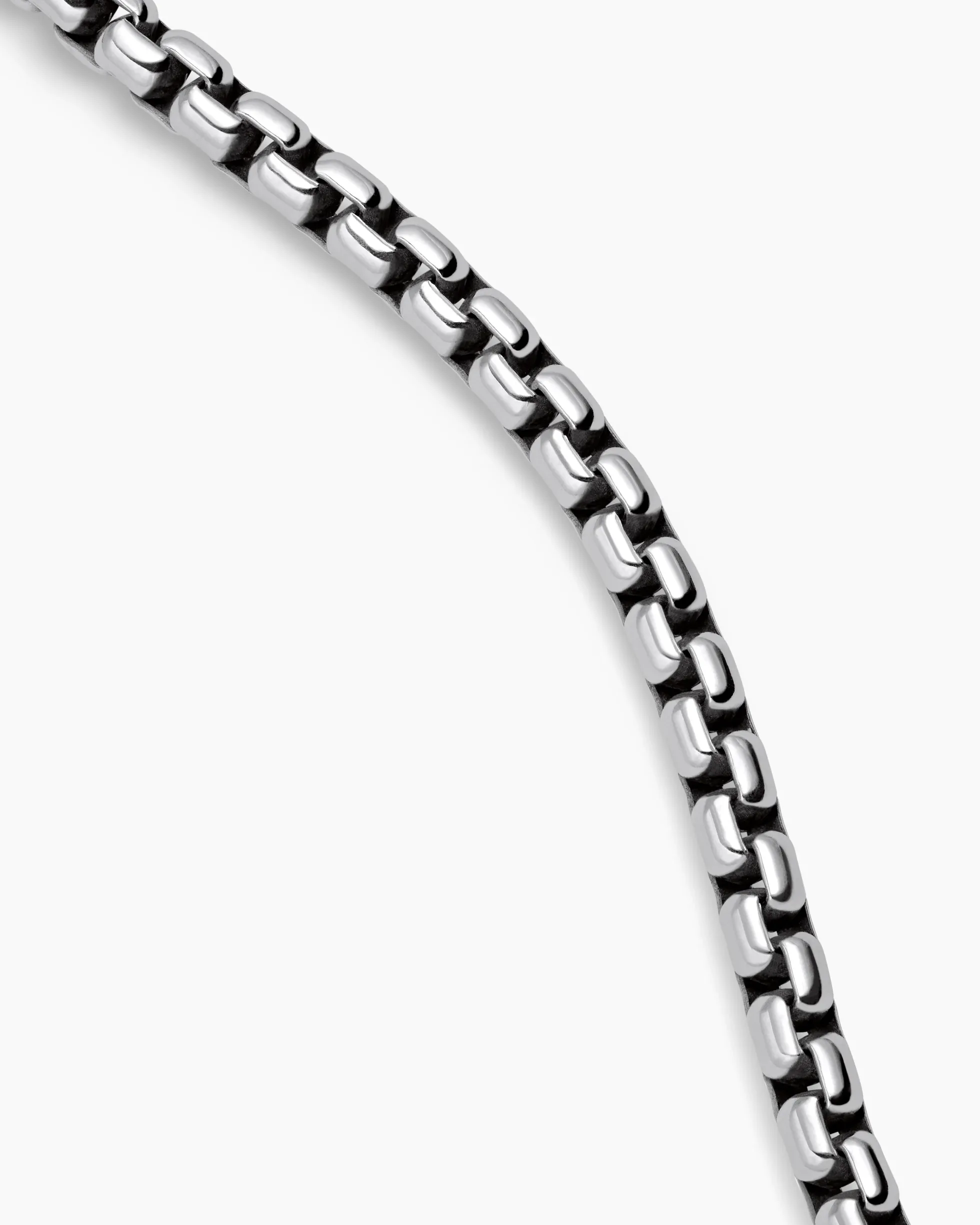 Box Chain Necklace Sterling Silver, 3.6mm