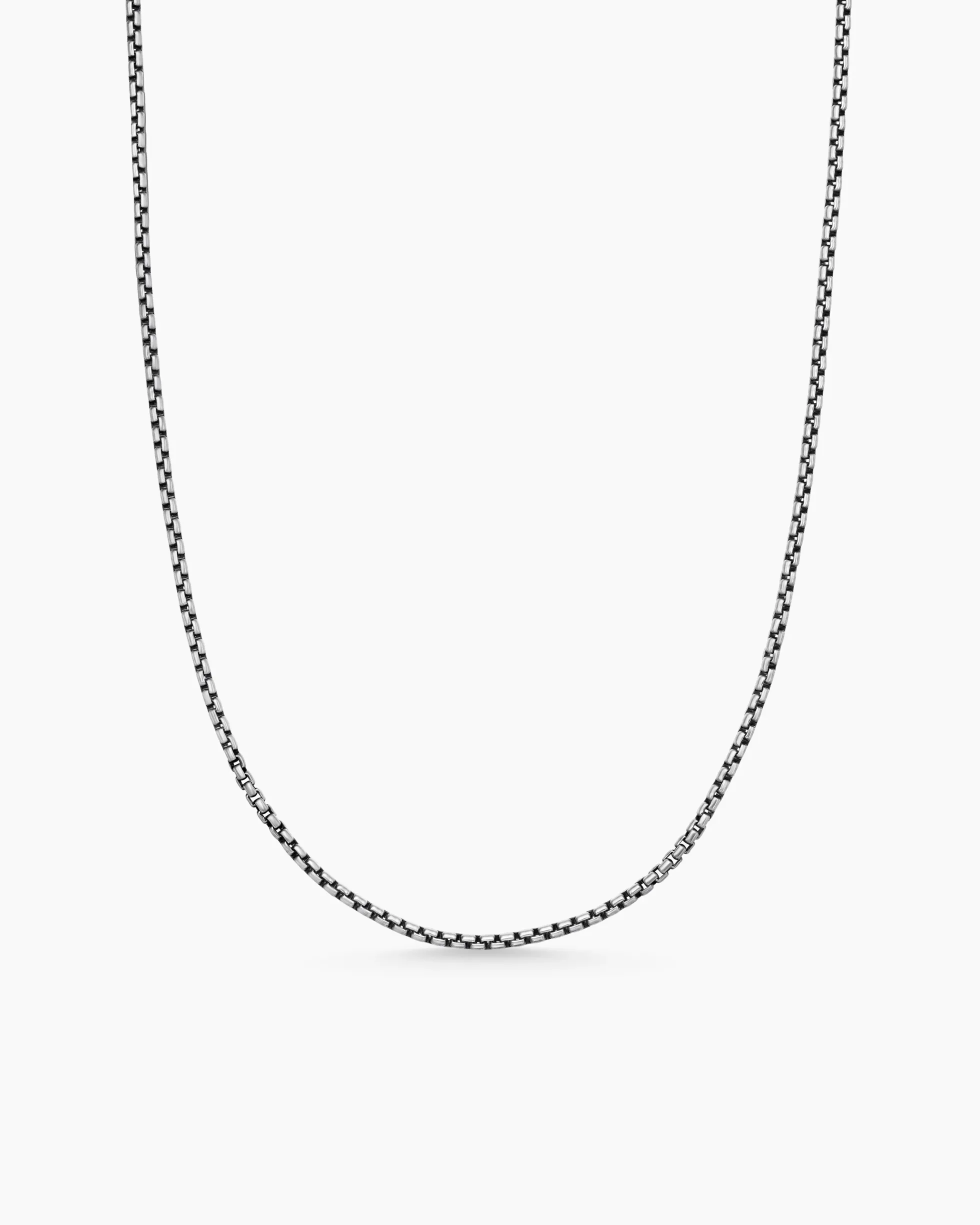 Box Chain Necklace Sterling Silver, 1.7mm