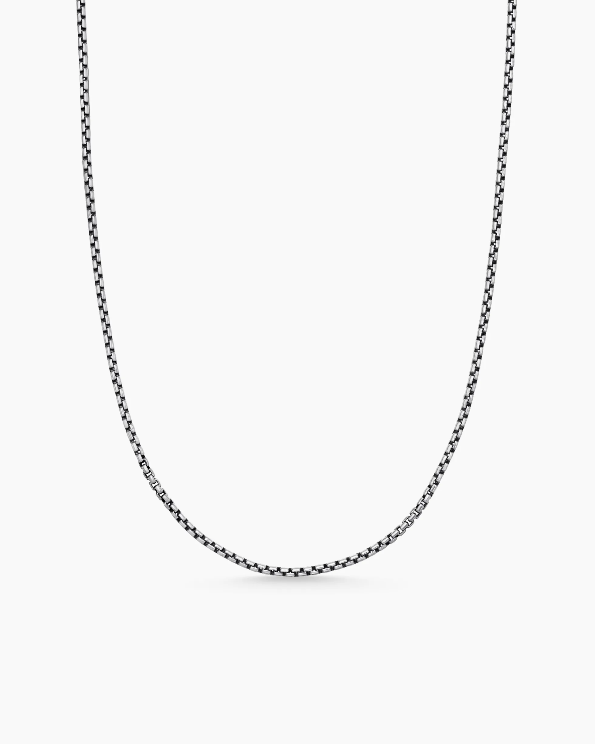 Box Chain Necklace Sterling Silver, 1.7mm