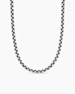 Box Chain Necklace Sterling Silver, 4.8mm