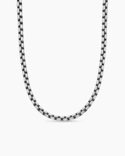 Box Chain Necklace Sterling Silver, 4.8mm