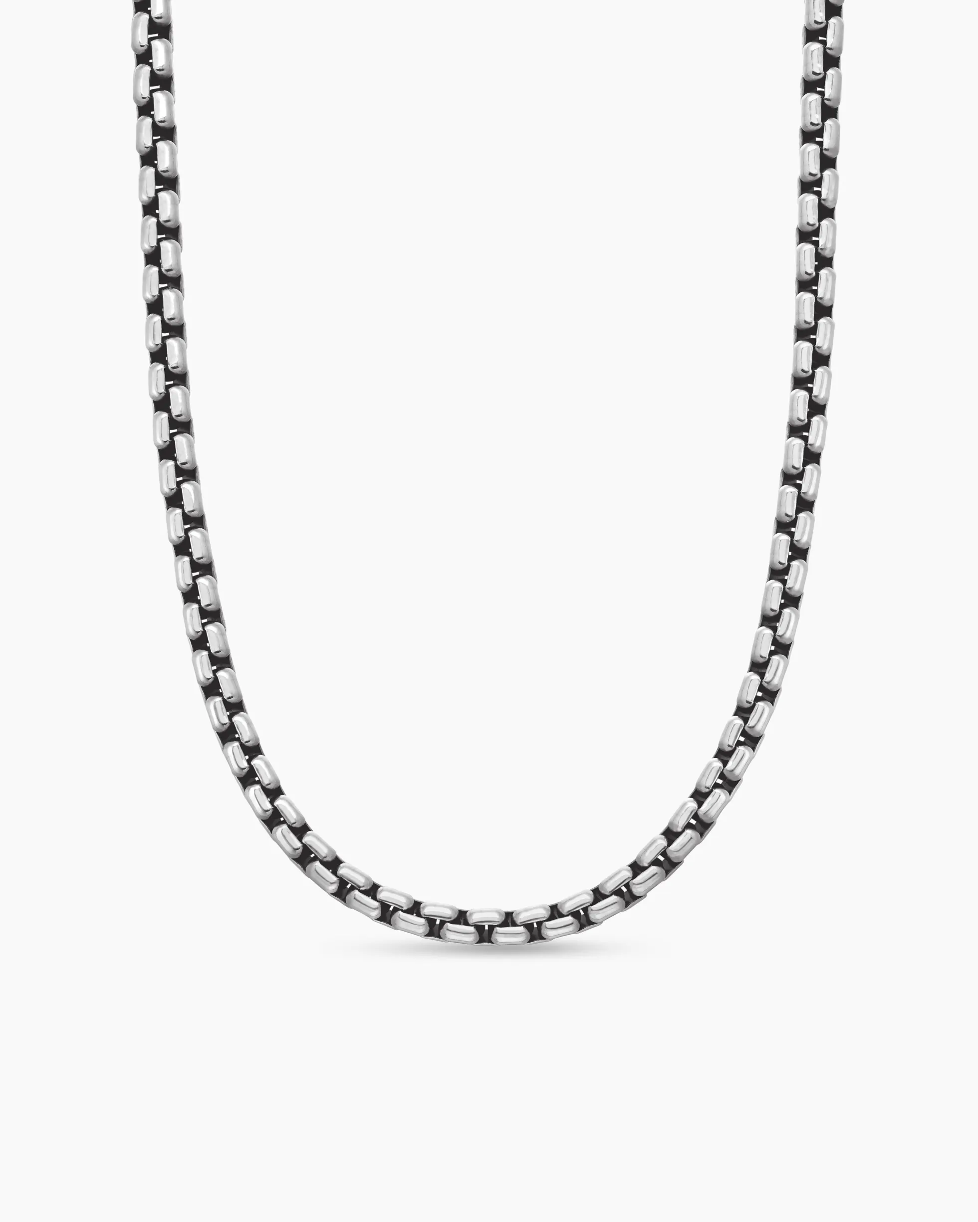 Box Chain Necklace Sterling Silver, 4.8mm
