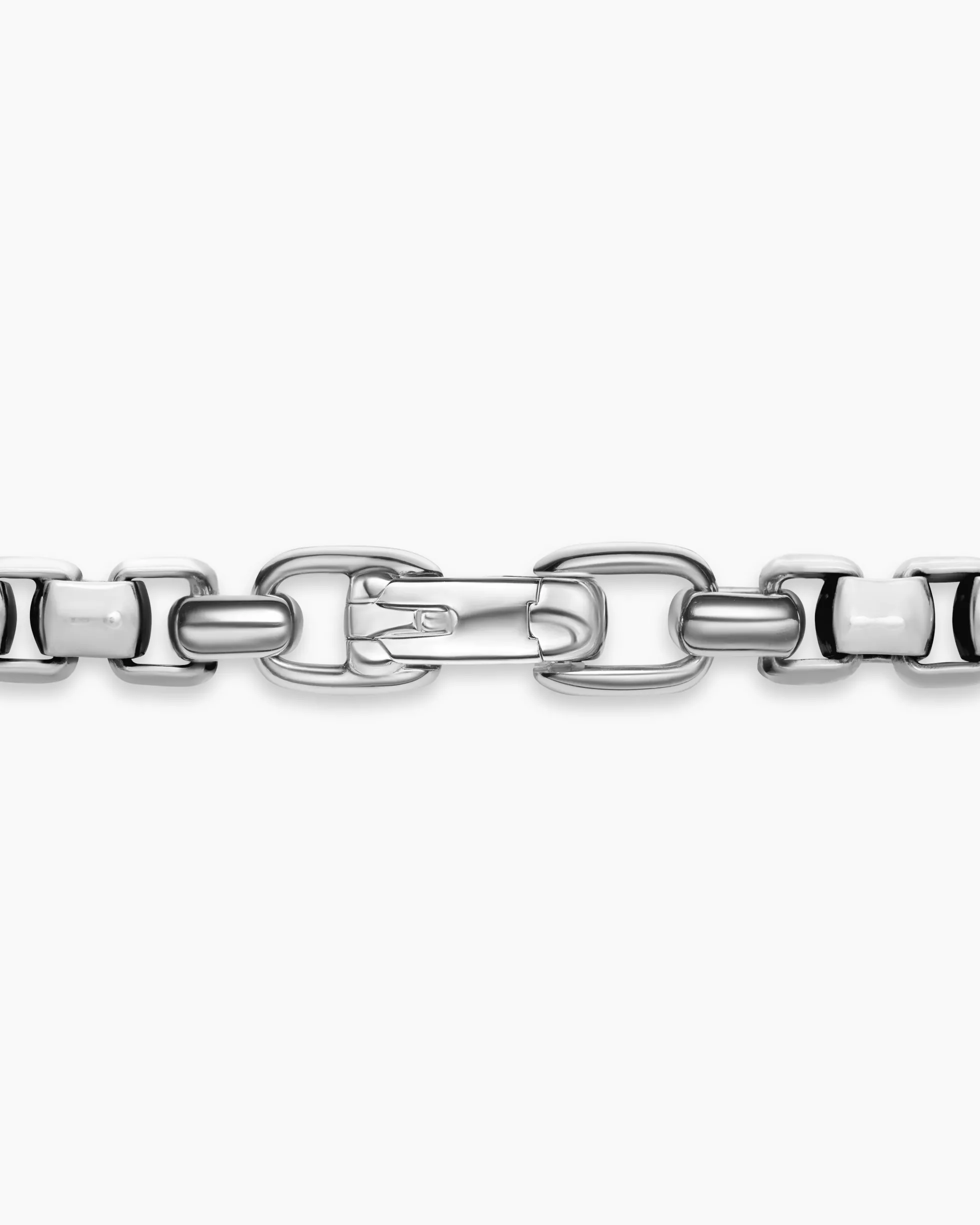Box Chain Necklace Sterling Silver, 7.3mm