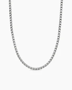 Box Chain Necklace Sterling Silver, 5.2mm