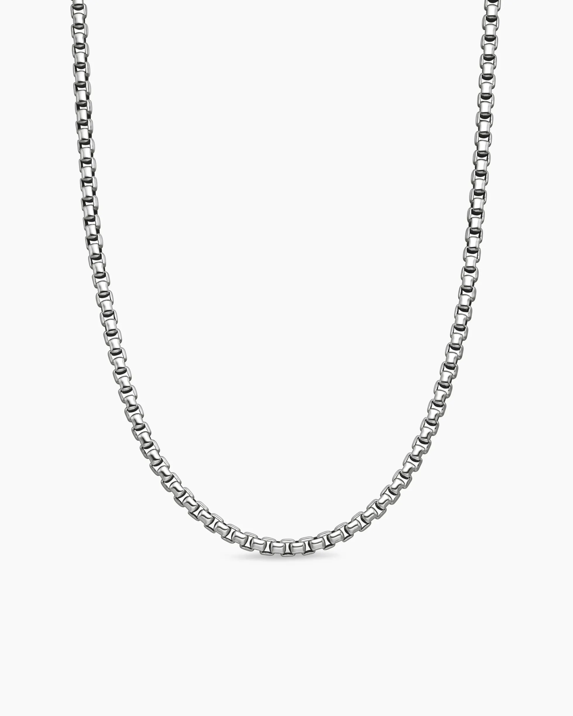 Box Chain Necklace Sterling Silver, 5.2mm