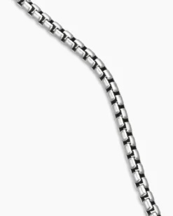 Box Chain Necklace Sterling Silver, 5.2mm