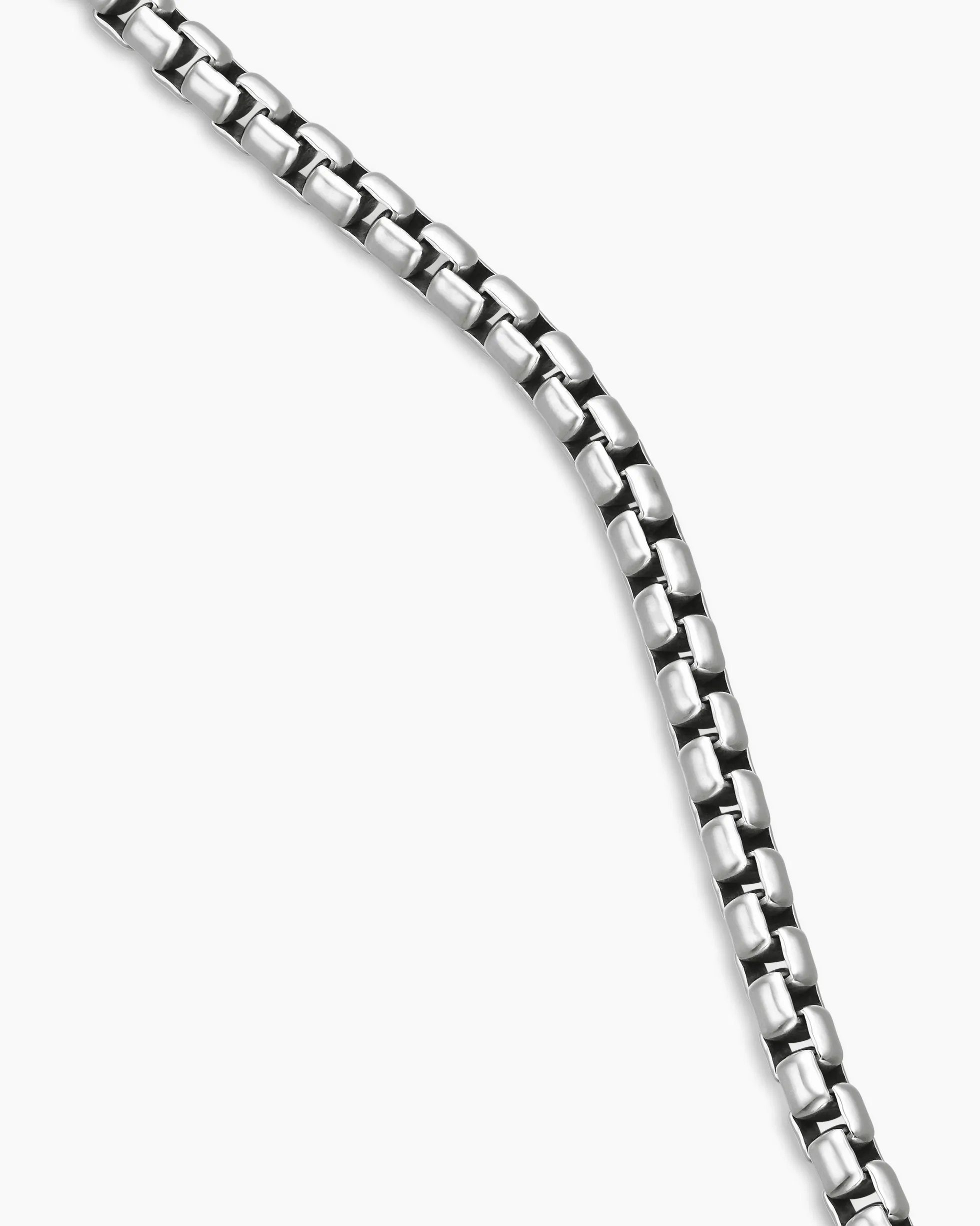Box Chain Necklace Sterling Silver, 5.2mm