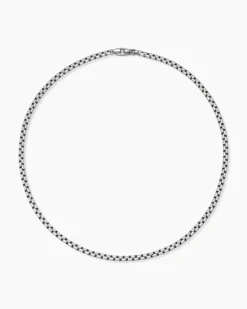 Box Chain Necklace Sterling Silver, 5.2mm
