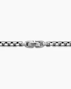 Box Chain Necklace Sterling Silver, 5.2mm
