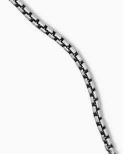 Box Chain Necklace Sterling Silver with 14K Yellow Gold Accent, 1.7mm