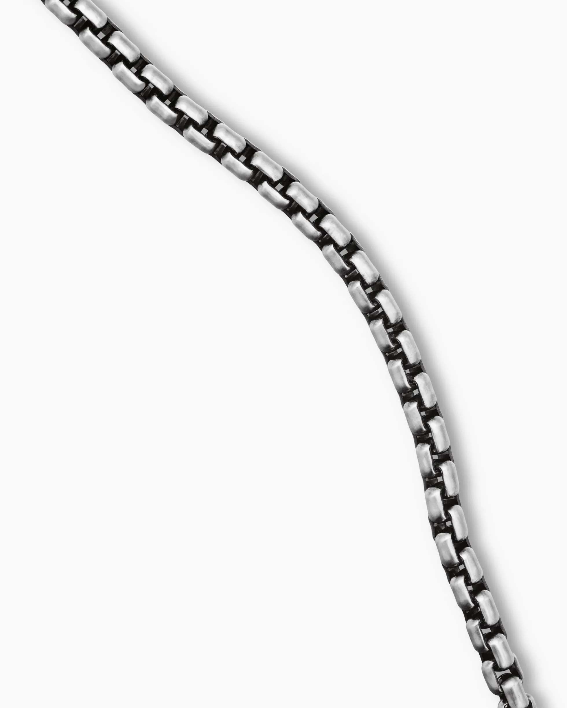 Box Chain Necklace Sterling Silver with 14K Yellow Gold Accent, 1.7mm