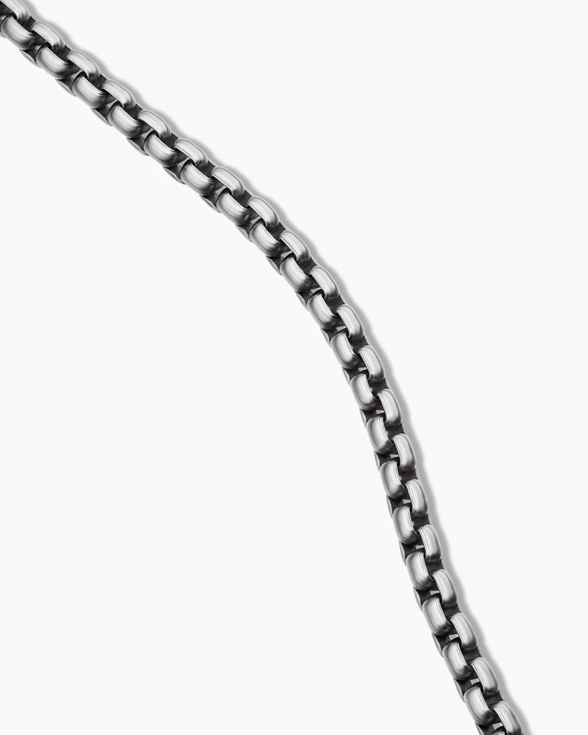 Box Chain Necklace Sterling Silver with 14K Yellow Gold Accent, 1.7mm