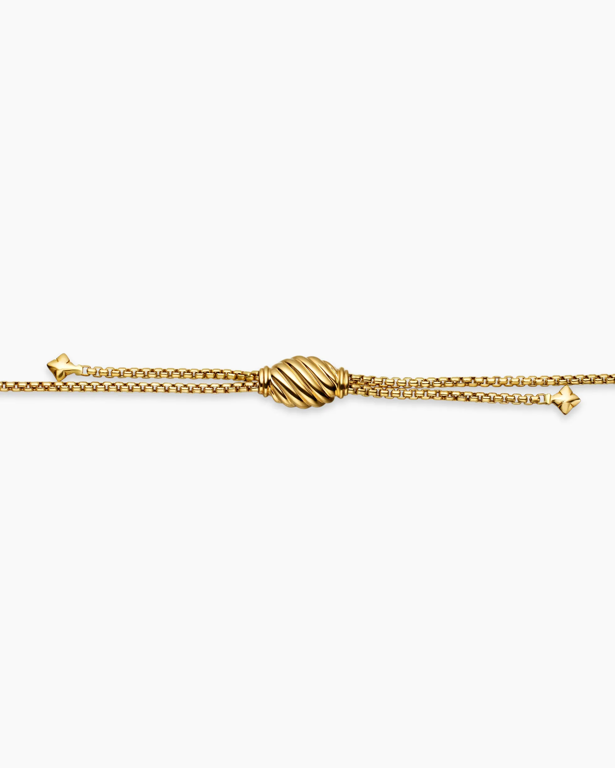 Box Chain Slider Necklace 18K Yellow Gold, 1.7mm