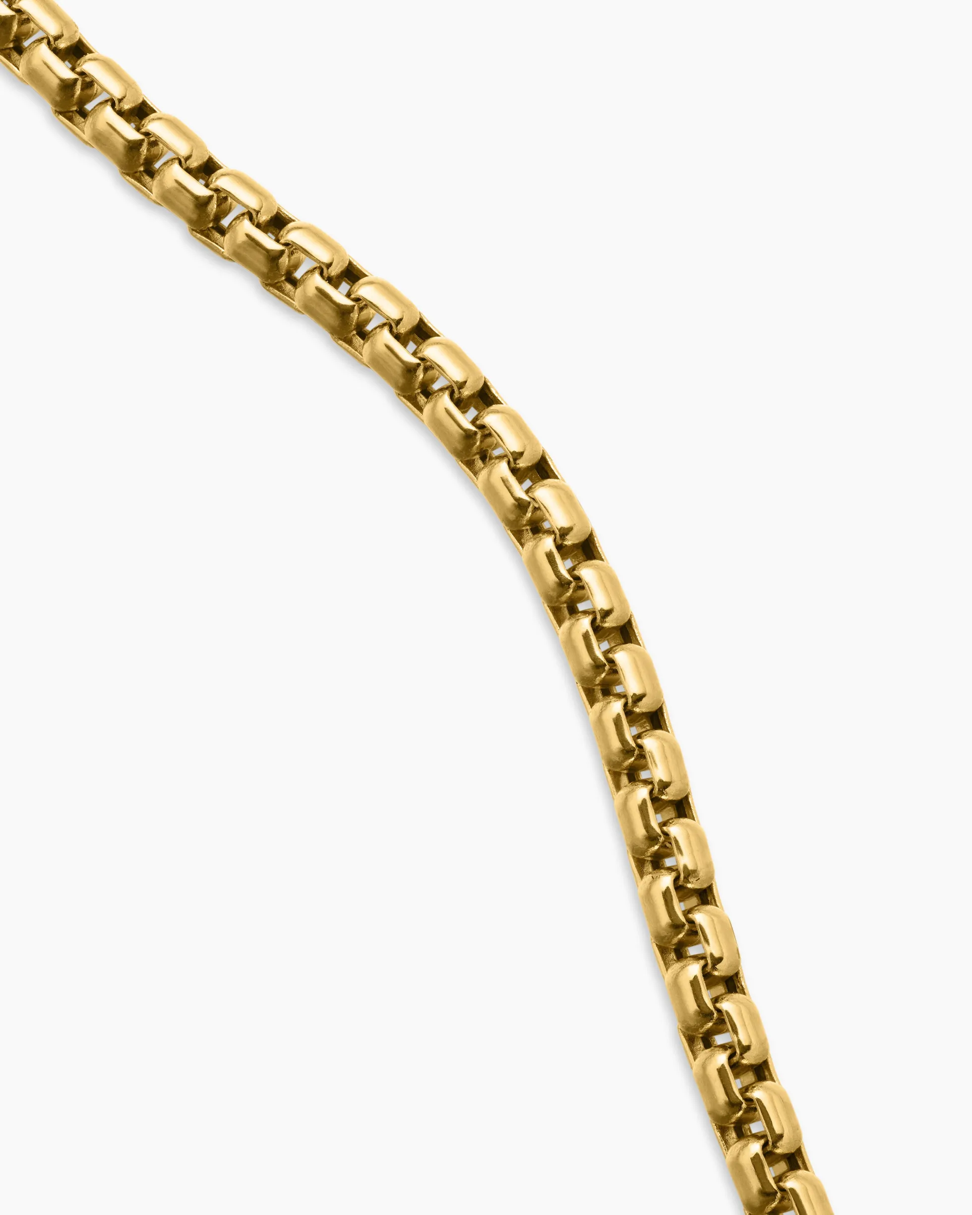 Box Chain Slider Necklace 18K Yellow Gold, 1.7mm