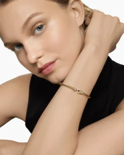 Buckle Cablespira® Bracelet 18K Yellow Gold with Diamonds, 3.5mm