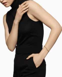Buckle Cablespira® Bracelet 18K Yellow Gold with Diamonds, 3.5mm