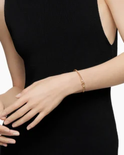Buckle Cablespira® Bracelet 18K Rose Gold with Diamonds, 3.5mm