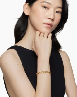 Buckle Cablespira® Bracelet 18K Yellow Gold with Diamonds, 5mm