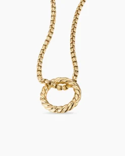 Cable Amulet Holder 18K Yellow Gold, 12.8mm