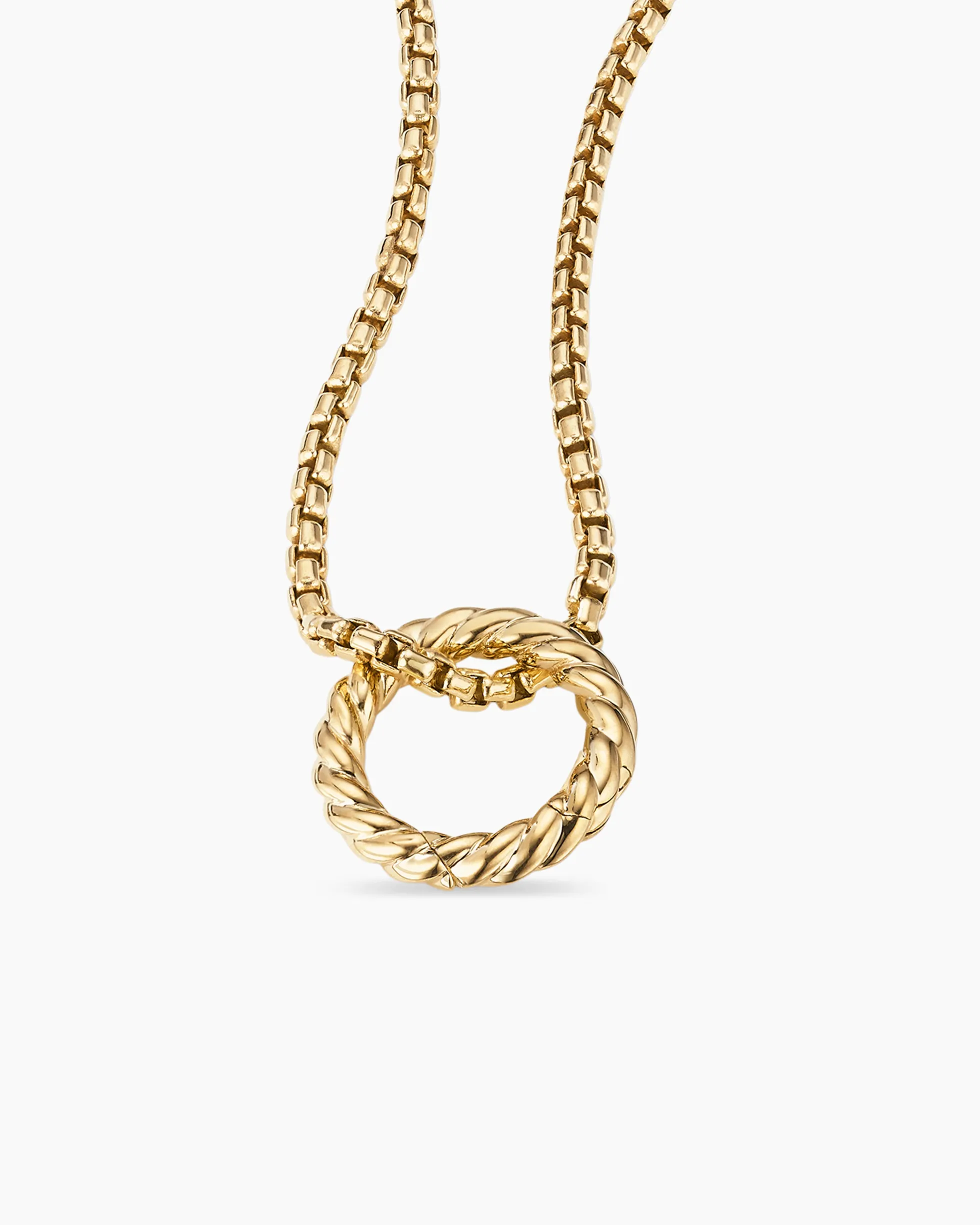 Cable Amulet Holder 18K Yellow Gold, 12.8mm