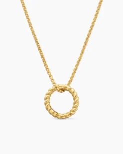 Cable Amulet Holder 18K Yellow Gold, 12.8mm