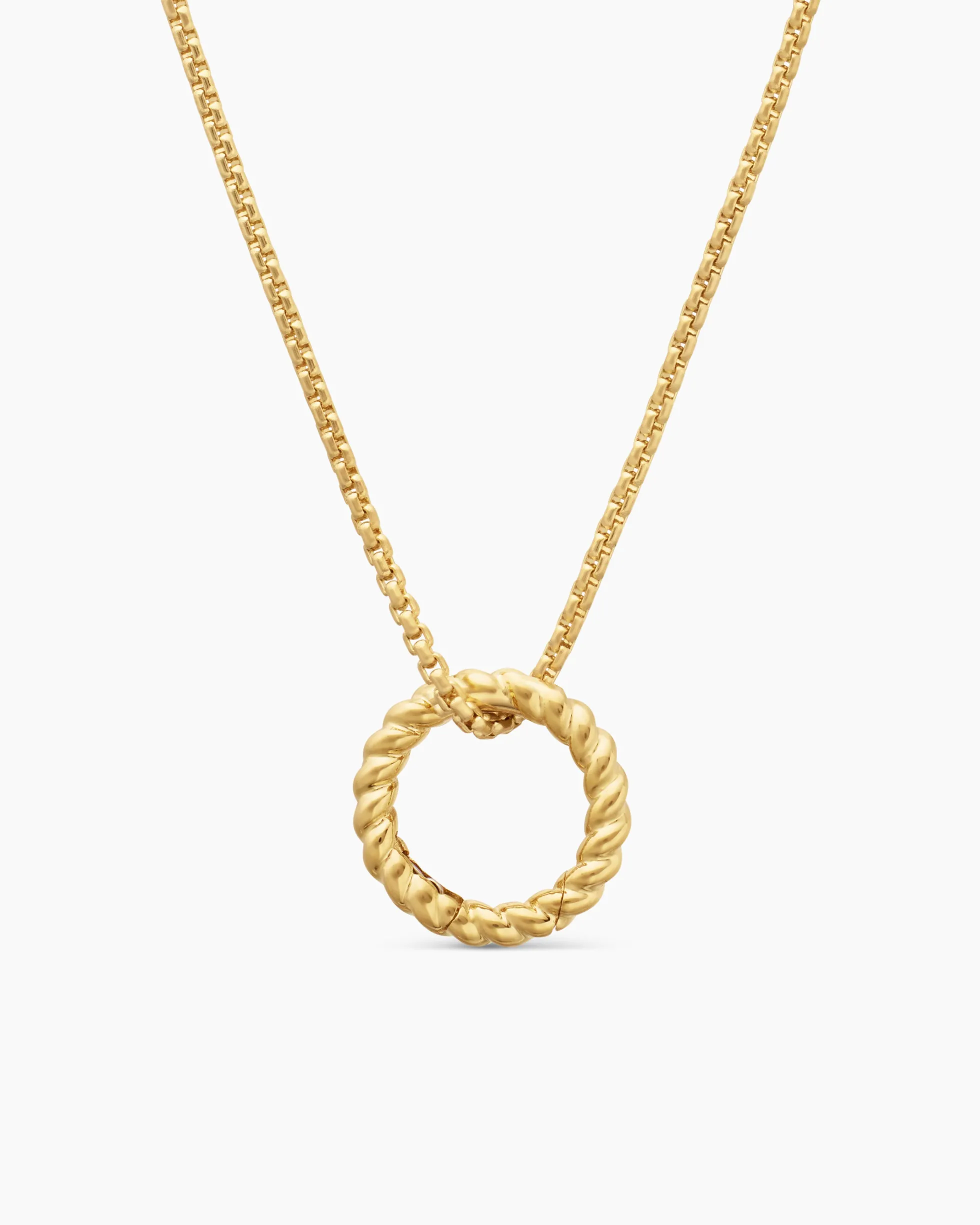 Cable Amulet Holder 18K Yellow Gold, 12.8mm