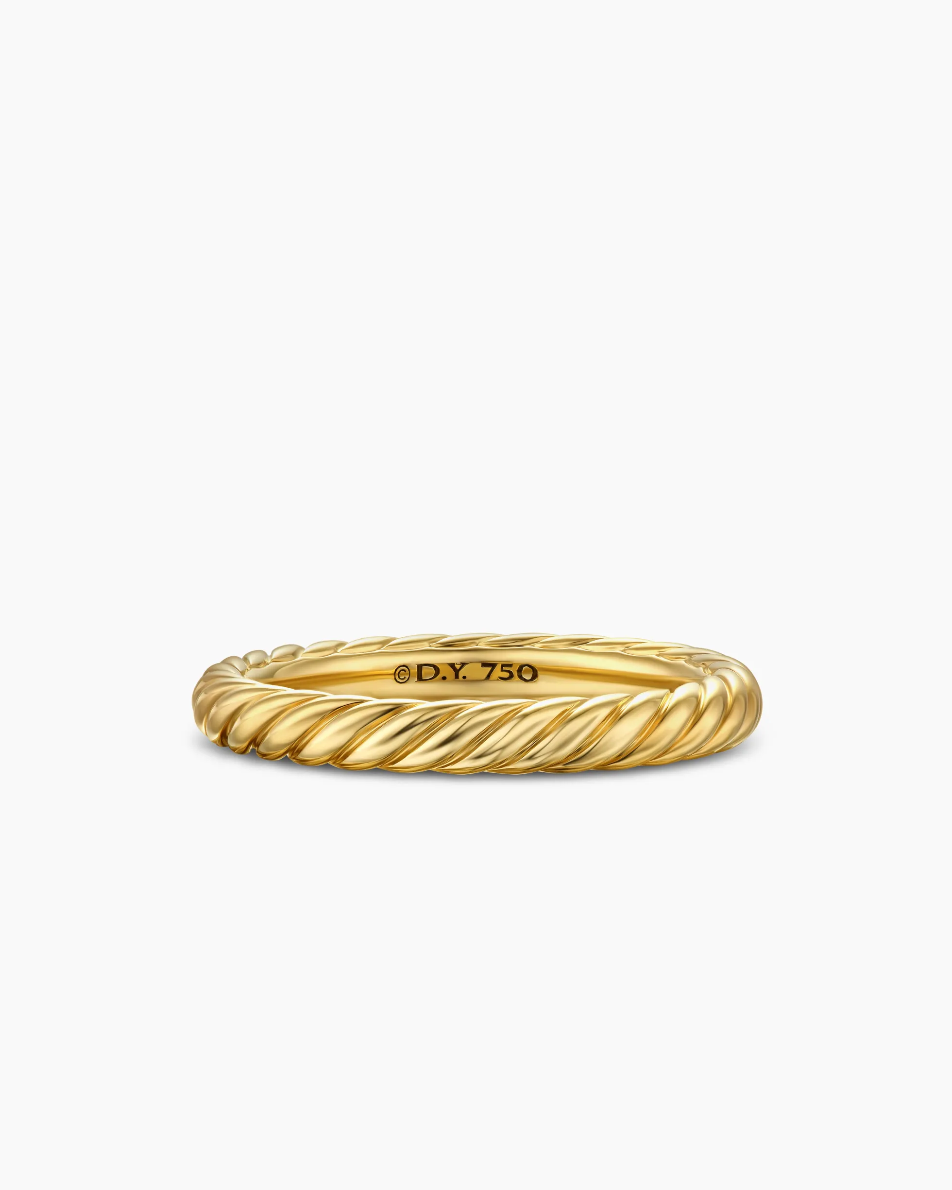 Cable Band Ring 18K Yellow Gold, 2.8mm