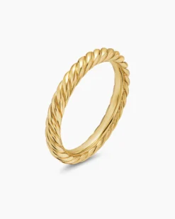 Cable Band Ring 18K Yellow Gold, 2.8mm