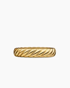 Cable Band Ring 18K Yellow Gold, 5mm