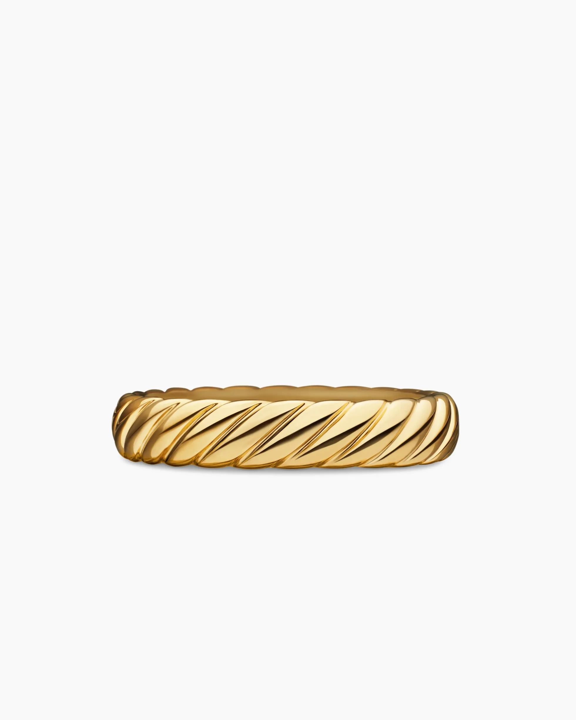 Cable Band Ring 18K Yellow Gold, 5mm
